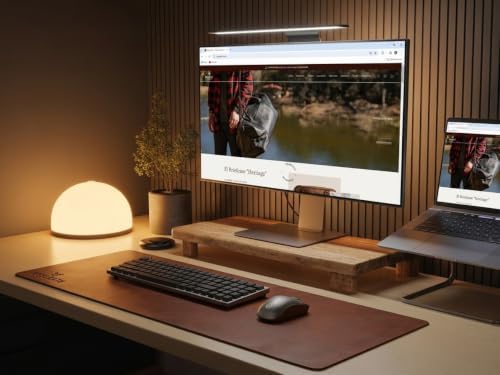 Premium Leather Desk Mat, Full Grain Leather Desk Pad Protector & Desk Blotter, Waterproof Non-Slip Writing Surface for Keyboard, Mouse & Laptop, Desk Pad for Home & Office (Tobacco, Small) - Image 2