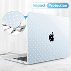 Case for 2026/2025/2024/2023 MacBook Air 15-inch Laptop Release M5 A3448 /M4 A3241 /M3 A3114 /M2 A2941, Stylish Protective Hard Shell Cover for MacBook Air 15.3 inch, Blue Polka Dots - Image 6