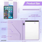 5 Pack Business Padfolio Portfolio Binder, Faux Leather Folio Folder, Resume Legal Document Organizer with Letter Size Writing Notepads (New Lilac/Light Purple 5 Pack) - Image 2