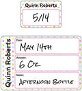 Name Bubbles - Reusable Baby Bottle Labels for Daycare (20 Labels) - Kids Washable Name Tags for Bottles, Sippy Cups, & Snack Containers, Waterproof, Baby Name Stickers, Write-On (Hearts) by NameBubbles