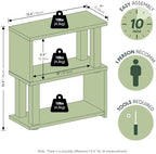 Furinno Turn-N-Tube Desk Organizer, 3-Tier Desktop Book Shelf, White - Image 3
