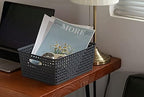 Eslite Plastic Storage Baskets for Organizing,11"X8.5"X4.7",Pack of 4 (Grey) - Image 7
