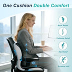 Seat Cushion for Office Chair, Ergonomic Cushion with Lumbar Support Pillow - Image 4