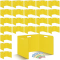 24 Pcs Desk Dividers for Students Classroom Plastic Privacy Folders Yellow Test Dividers for Students Desks Trifold Privacy Panel Partitions for School Teacher Supplies (24pcs Yellow) by ZSMKJIAYE