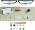 Large Desk Pad Non-Slip Desk Mat Protector for Keyboard Mouse Waterproof Vegan Leather Surface Faux Leather Laptop Mat Smooth Mouse Pad Premium Gift Tube Matcha Green 55" x 23" by Promattoo
