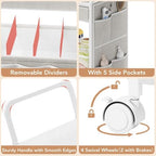 BBLIKE Diaper Caddy Organizer, Baby Cart with Basket and Side Pockets - Image 5