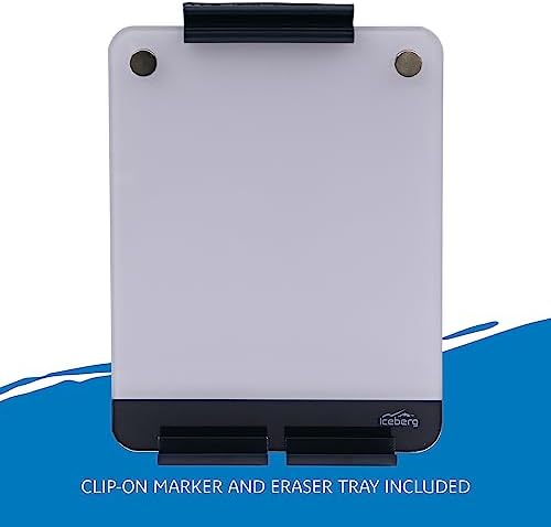 Iceberg Clarity Glass Personal Dry Erase Board, Office Supplies, with Ultra-White Back and Aluminum Frame, 9" x 12" - Image 4
