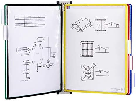 Tarifold Wall Mount Reference Display System, 5 Pockets, Assorted Colors by TARIFOLD