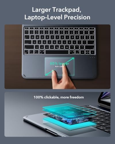 ESR for iPad Air 13 Inch Case Keyboard M4/M3/M2, Multi-Angle Stand - Image 6