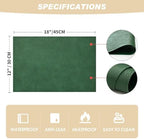 Artoid Mode Green Faux Leather Placemats Set of 8, 12x18 Inch Waterproof Wipeable Heat Resistant Vinyl Place Mats, Reversible Table Mats for Kitchen Dining Decor - Image 6