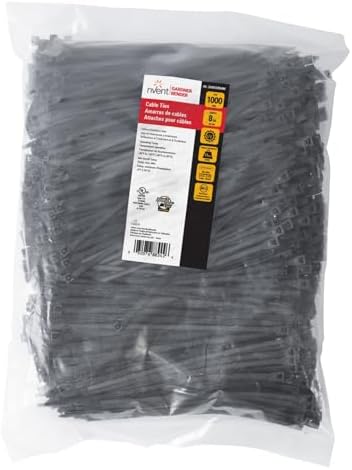 Gardner Bender 46-308UVBM Standard Cable Tie, 0.17" Width, 8" Length, 2" Maximum Bundle Diameter, Ultraviolet Black, (Case of 5) (46-308UVBMN) - Image 3