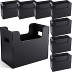 8 Pcs Portable Desktop File, Filing Organizer, Black by Trandraft