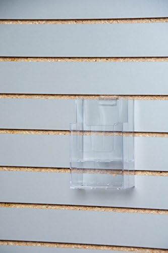 Clear-Ad - LHF-Z102 - Acrylic 2 Tier Trifold Brochure Display w/Z-Bar for Slatwall - Plastic Literature Holder for Flyers, Booklets, Bills, Mail, Letters, Cards, Pamphlets, Maps (Pack of 2) by Clear-Ad