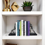 Abstract Sculpture Book Ends Decorative Bookends for Shelves, Modern Figure Bookends for Bookshelf Decor, Decorative Book Stoppers for Home Office Library - Image 4