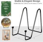 Birity 32 pcs 4.5in Plate Stands for Display,Metal Plate Holders Display Stands Can Be Used for Picture Stand,Book Stands for Display,Plate Display Stands,Easel,Photo Frame Stands,Desktop Stand - Image 2
