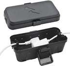 Hrensaw Small Weatherproof Electrical Connection Box(Inner 5.5 x 3 x 2.2inch),Outdoor Electrical Box,Waterproof Extension Cord Covers for Plug, Extension Cables, Holiday Lights,Black (Pack of 2) - Image 3