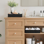 StorageWorks Large Toilet Paper Basket, Wicker Woven Trays for Decor, Black - Image 6