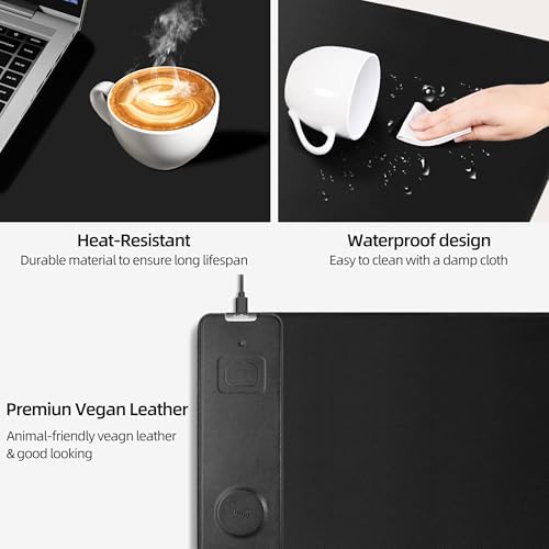 Mouse Pad with 15W Magnetic Wireless Charging, 35.4"x15.7" in - Image 7