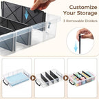 Citylife 2PC Clear Craft Organizers and Storage with 3 Removable Dividers - Image 3