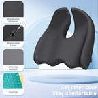 Benazcap Large Cooling Gel Memory Foam Seat Cushion for Long Sitting - Image 3