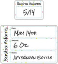 Name Bubbles - Reusable Baby Bottle Labels for Daycare (20 Labels) - Kids Washable Name Tags for Bottles, Sippy Cups, & Snack Containers, Waterproof, Baby Name Stickers, Write-On (Pom Pom) by NameBubbles