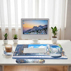 Anime Tokyo Desk Mat Set Summer City Large Mouse Pad with Wrist Rest 4in1 Desk Mat for Desktop Ergonomic Keyboard Wrist Support Anti-Slip Computer Ergonomic Mouse Pad Home Office Gaming - Image 6