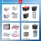 IRIS USA 6-Pack 27 Quart Storage Bins with Lids, Pearl - Image 2