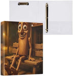 ALAZA Brainrot Tung Tung Tung Sahur (14) 3 Ring Binder 1.5 Inch Three Ring Office Binders w/clipboard & 3 Pockets, Hold 200 Sheets, 2 pcs - Image 3