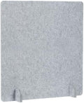 PATIKIL Desk Dividers 24" x 24", 1 Pack Desk Privacy Panel Freestanding Noise Reducing Partition Acoustic Panel with 4Pcs Support Feet for Testing Office Home Library, Cement Gray Style C by PATIKIL