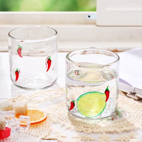 SiliFine 2 Pcs Chili Icon Juice Glasses - Image 5