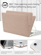 Seorsok Compatible with MacBook Air 15 inch Case 2026 2025-2023 Release M5 A3448 M4 A3241 M3 A3114 M2 A2941 Touch ID,Elegant Leather Plastic Hard Shell Case with Keyboard Cover,Brown No Logo Cutout - Image 5
