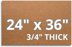 Manton Cork 24" x 36" x 3/4" Thick Cork Sheet with Adhesive Strips, 100% Natural and Sustainable Cork Board for Dart Board Backers and Bulletin Boards. Perfect for Home, School, and Office - Image 3