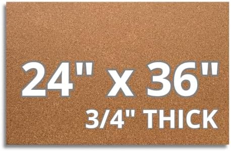 Manton Cork 24" x 36" x 3/4" Thick Cork Sheet, 100% Natural and Sustainable Cork Bulletin Boards. Perfect for Home, School, and Office - Image 2