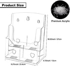 2 Pack Acrylic Brochure Holder 8.5 x 11, 2 Tier Brochure Display Stand with Removable Divider for 4 x 9 inches Trifold Pamphlets, acrylic flyer holder 8.5 x 11 Stands for Flyer, Pamphlet, Magazine - Image 3