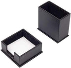 MOOGCO Leather Document Tray - Pen Holder - Note Paper Holder -3 Accessories-Desk Organizer - Office Desk Accessories - Desktop Storage - 3 PCS (BLACK) - Image 5