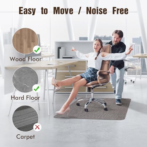 Blvornl Office Chair Mat for Hardwood Floors, Anti-Slip PVC, 35.4"x 55" - Image 6