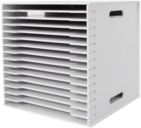 Mail Organizer Countertop, 15 Compartments Literature Organizer, Student Mailboxes for Classroom, Mail Sorter for Office, 13" X 12" X 13"(White,15 Slot) by MhdunueSK