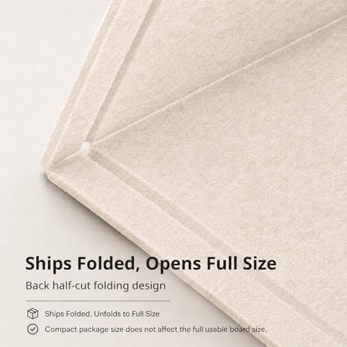 Felt Bulletin Board for Wall 36" x 24" Unfolded Size, Frameless Felt Pin Board, Soft Cork Board Alternative for Office, Home Planning, Notes, Photos & Wall Decor, Foldable Shipping, Easy Install - Image 4