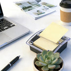 6 Pcs Pop Up Note Dispenser Black Base Transparent Top Posted Holder Container Sticky Note Holder Dispenser for 3 x 3 Inch Sticky Home Office School - Image 5