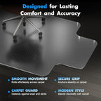 Office Chair Mat for Carpet - 36x48 Inch Heavy-Duty Protection for Low Pile Plastic Computer Desk Floor Protectors for Chairs - Image 2