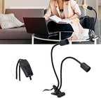 Hilitand Clip Lamp Holder Clamp Desk Lamp, Flexible Wire Neck E26/E27 Clip On Lamp Holder for Desk Clip Lamp, Bedside Lamp, Table Lamp(US Plug) - Image 5