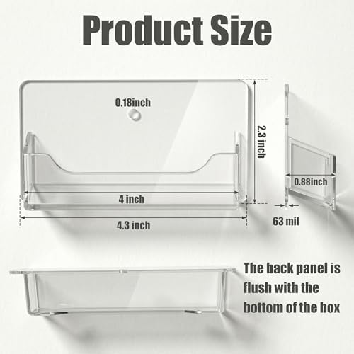 Wesiti 24 Pcs Individual Acrylic Business Card Holders, Wall & Desk Display - Image 2