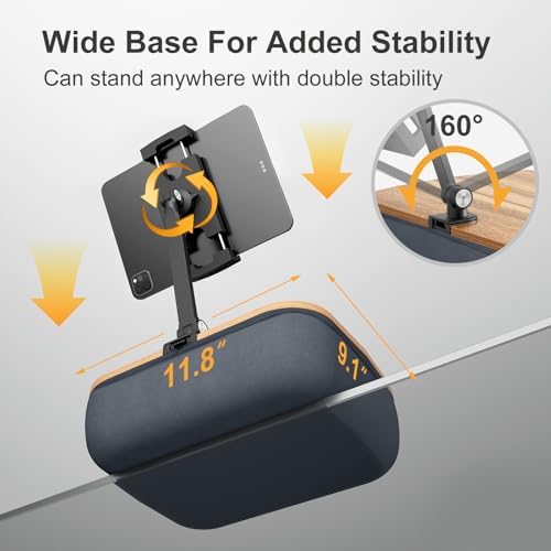 ERGONOV Lap Bean Bag Pillow Stand, 360° Tablet Holder with Adjustable Arm - Image 6