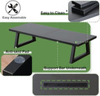 TEAMIX 24 inch Monitor Riser for Desk, Wood & Steel Computer/TV Stand Black - Image 3