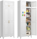 Polup 90" Pantry Cabinet, Tall Metal Storage Cabinet with Doors and Shelves by POLUP