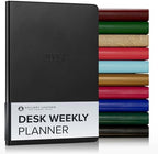Gallery Leather Desk Weekly Planner 2026-2027 Freeport Black by GalleryLeather
