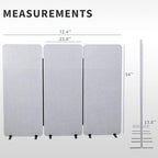 VIVO Gray Freestanding 72 x 56 in Privacy Panel, PP-3-S072G - Image 3