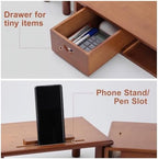 Dual Monitor Stand Riser with Drawer for Desk Laptop - Image 3