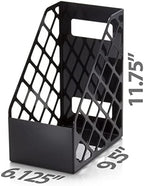 Officemate Recycled Large Magazine File, Black, 6 Each (26083) - Image 2