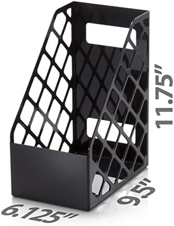 Officemate Recycled Large Magazine File, Black, 6 Each (26083) - Image 2